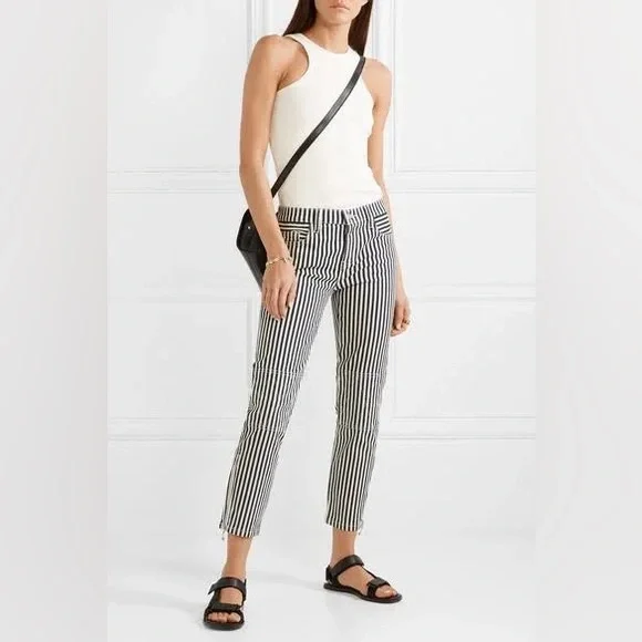 CURRENT/ELLIOTT NWT The Cropped Lexton in Modern Stripe - Picture 2 of 10
